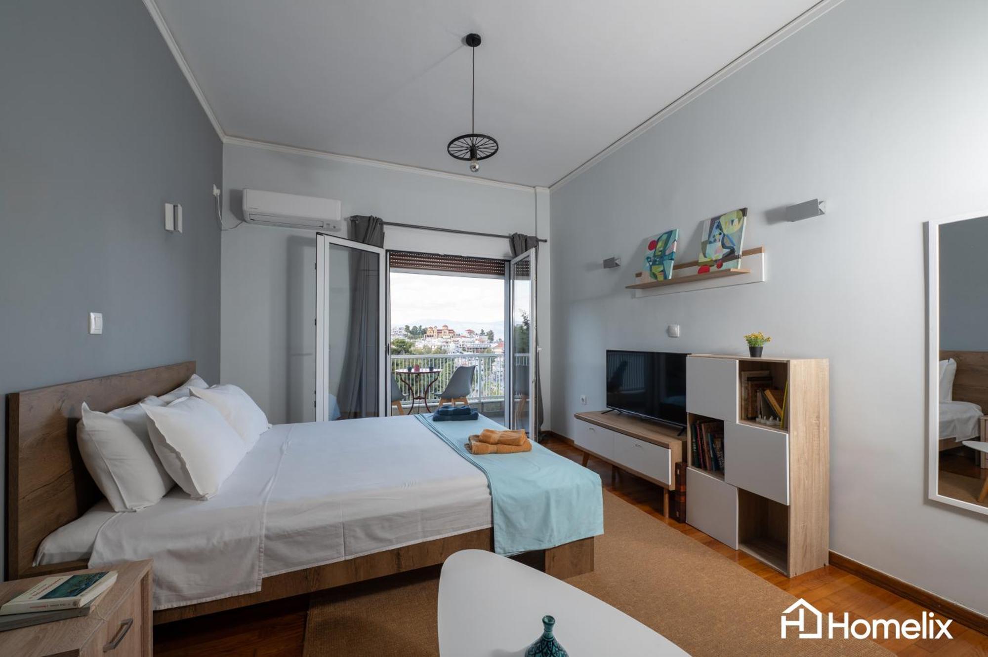 30M² Cosy Studio With Panoramic Sea View Chalkís Eksteriør bilde